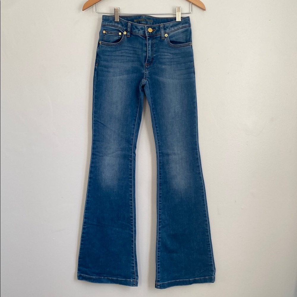 MICHAEL KORS Selma Flare Fitted Classic Blue Women's Jeans